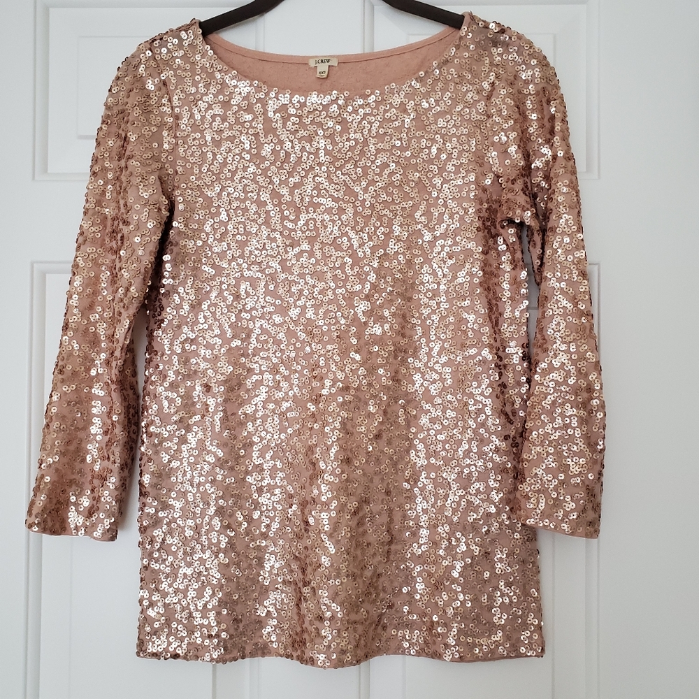 J Crew sequin top